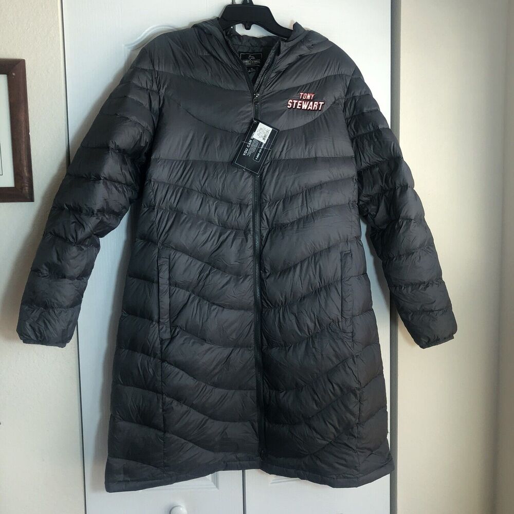 NASCAR Tony Stewart Over the‎ Wall Down Feather Jacket Puffer Womens XL NWT Gray